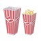 Party Central Pack of 6 Circus Theme Movie Night Party Plastic Popcorn Treat Boxes 7.75"